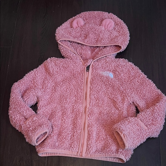 The North Face Pink Fleece Kids Jacket - Picture 1 of 7